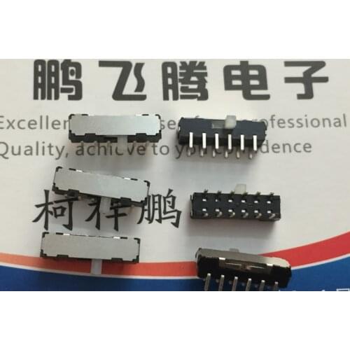 5PCS/lot Original Japanese FUJISOKU MHS422 micro toggle switch 12 feet 2 gear side dial sliding double row vertical