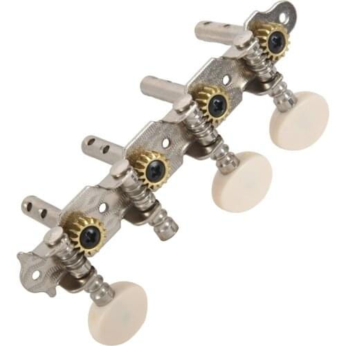 ABUO-Machines Tuners Pegs Tuning Key with White Pearl Knobs 4L+4R for Mandolin