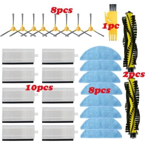 For Neatsvor X500/600 Tesvor X500 Robotic Vacuum Cleaner Accessories Replacement Side Brushes Hepa Filter Mop Cloth Main Brush