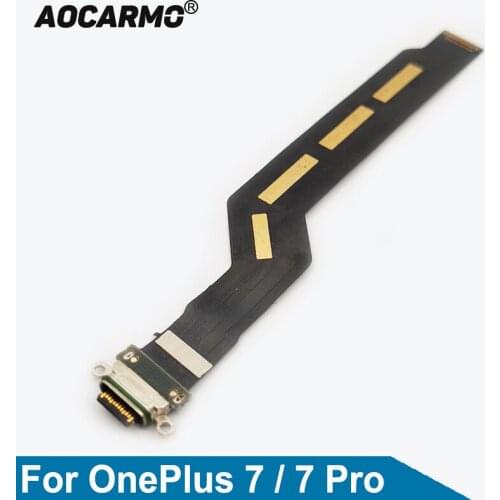 Aocarmo For OnePlus 7 / 7 Pro USB Charging Port Charger Dock USB Connector Flex Cable Replacement Part