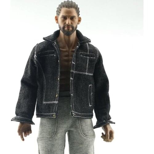 1/6 Soldier Denim Jacket Jacket Model Three-color optional Short loose version fits 12-inch soldier uniform