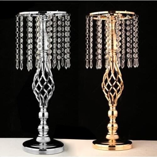 Crystal Candles Holder Decorative Wedding Lead Road Arrangement Pillar Candlesticks Wedding Birthday Home Decor Ornament Gifts