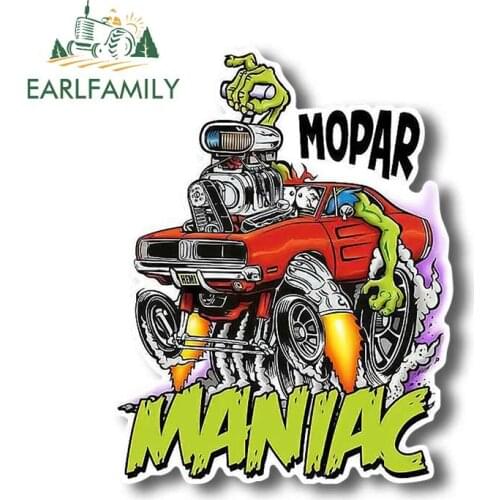 EARLFAMILY 13cm x 10cm Personality MANIAC Decal Cartoon Car Sticker Vinyl Graphic Decor for Window Bumper Trunk Car Styling