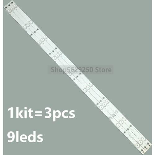 Kit 3 LED Bar for LB-PM3030-GJ0D35433X9-Y TPT430H3 FHBN10 43PFF5282/T3 B-AOAG43D886 43PFS4112 43PFT4112 12