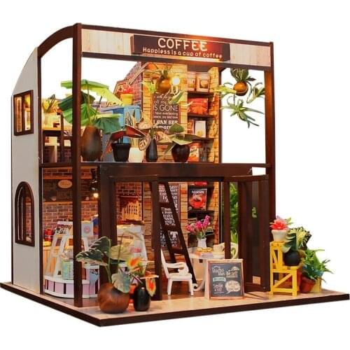 BOOA ROOM Doll House Christmas Gifts Miniature Diy Puzzle Toy For children Wooden Furniture Building Toys Birthday Gifts M027
