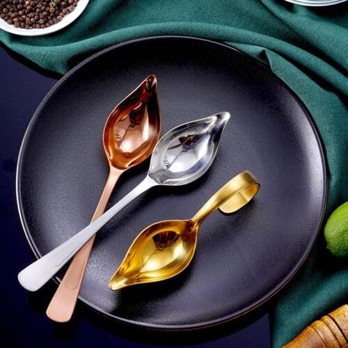 304 Stainless Steel Spoon Hotel Restaurants Home Tableware Oil Scoop Sugar Gravy Sauce Soup Spoon Kitchen Supplies
