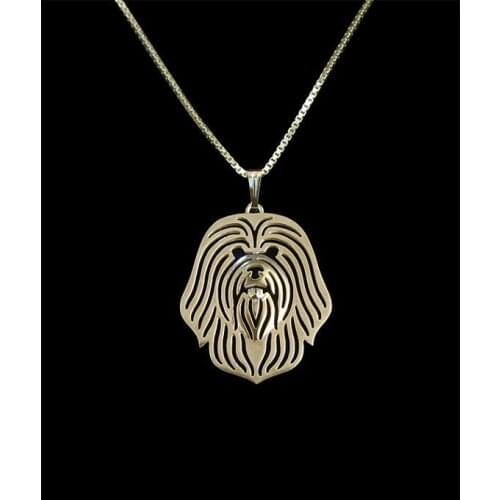 Hollow Pet Pendant cute Lowchen Necklace for women christmas gift jewelry