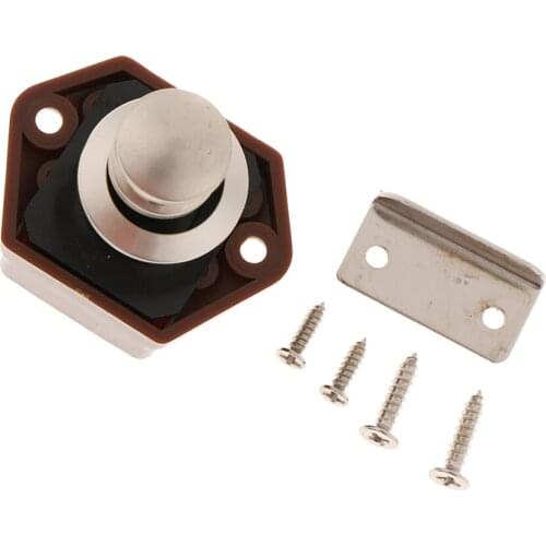 Mini Push Latch Knob Lock Replace For RV Boat Drawer Trailer Cabinet Door