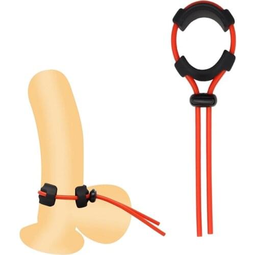Soft silicone adjustable Ball Stretcher Scrotum Bondage cock Ring Male Ejaculation Delay time Stretchable BDSM Sex Toys for man