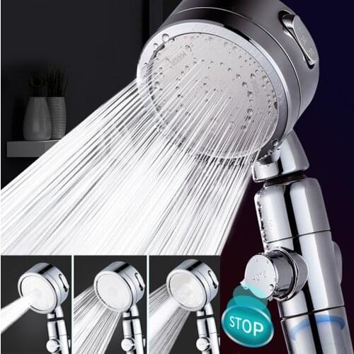 Pressurized Shower Head High Pressure Water Saving Perforated Free Bracket Hose Adjustable Bathroom Accessories Shower Set