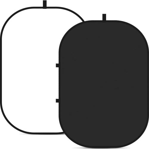 Neewer 5ft x 6.5ft/150cmx200cm Backdrop Double Sided Twist Pop Out Muslin Background Panel with Carrying Case for Photography