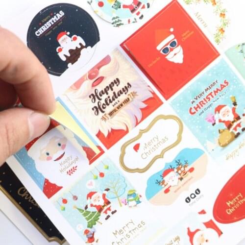 Domikee new cute kawaii Christmas theme decoration stickers for DIY gift packages/diary planner/scrapbooking,2 sheets of pack