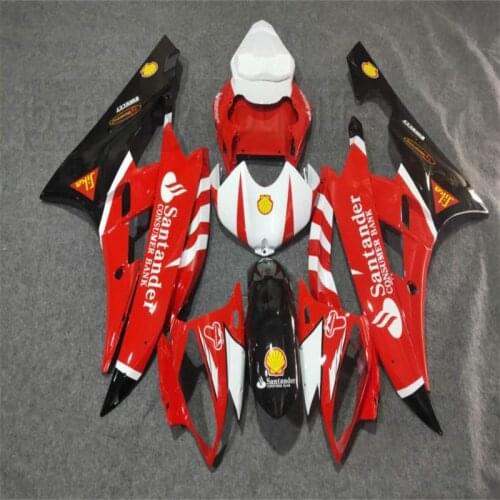 New Motorcycle Full Fairings kit for YAMAHA YZF-R6 2006 2007 06 07 R6 bodywork set ABS red white black