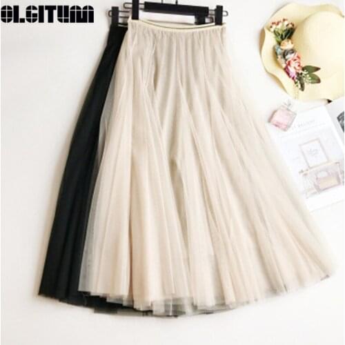 OLGITUM Women's Fluffy Skirts