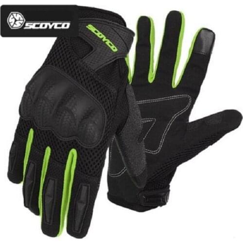 Summer Breathable motocross Motorcycle gloves Microfiber mesh retro full finger rider Moto riding motorcycle gloves Touch screen