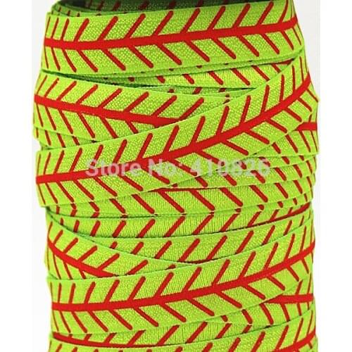 Q&N ribbon wholesale/OEM 5/8inch 150329006 sport style printed folded over elastic FOE 50yds/roll free shipping