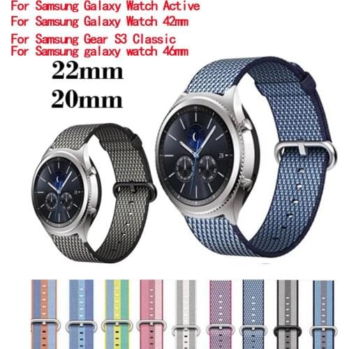 22mm/20mm Watch strap for Samsung gear sport S2 S3 classic frontier Galaxy Bracelet 42mm 46mm for huami amazifit BiP steel band