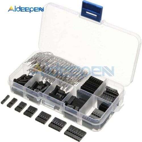 310Pcs/set 2.54mm Male+Female Dupont Wire Jumper Line Cable 1/2/3/4/5/6/8 Pin Header Connector Housing Electronic DIY Kit