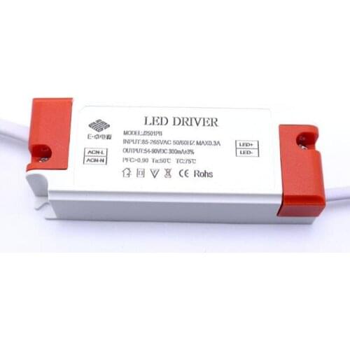 LED Driver power supply 18-25W ceiling Led light Downlight AC85-265V DC54-90V 300mA Free shipping 5pcs