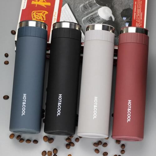 500ml Stainless Steel Thermos Coffee Mug Water Bottle For Girls Vacuum Flasks Office Thermoses Travel Thermal Coffee Cup Mug