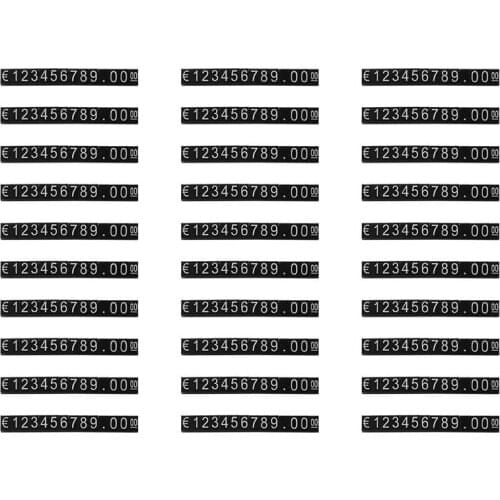 420 PCS Price Cubes White on Black Jewelry Watches Euro Sign Mini Adjustable Price Tag Display Signs for Retail Shop