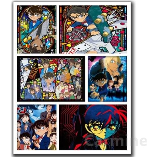 Embroidery 5D Diamond Cross Stitch DIY Detective Conan Anime Home Decoration Full Round&Square Drill Mosaic Picture Handmade