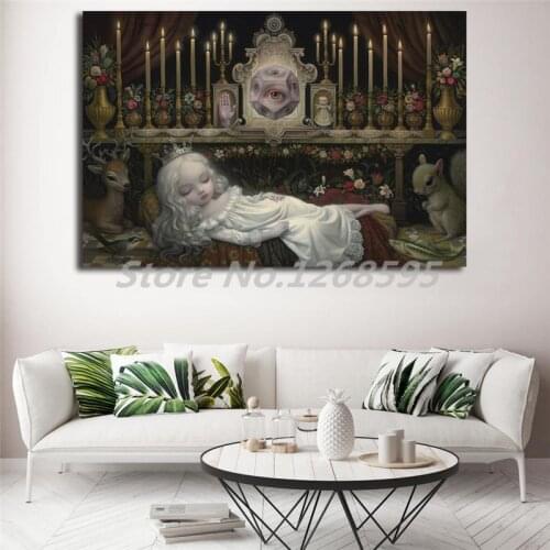 Mark Ryden Awakening The Moon Wall Art Canvas Posters Prints Painting Wall Pictures For Kitchen Bedroom Home Decor Accessories
