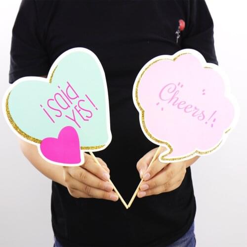 10pcs 1set Pink Photo Booth Props Bride To Be Paper Glasses Miss To Mrs Diamond Bridal Shower Hen Night Bachelorette Party Favor