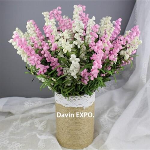 10 pcs 9heads silk lavender flower bouquet artificial wedding home decoration table wedding props stage background decoration