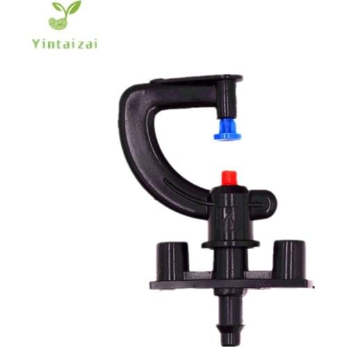 200PCS Automatic Irrigation Sprayer With 1/4" Barb Garden Micro Irrigation Sprinkler Greenhouse Rotating Nozzle
