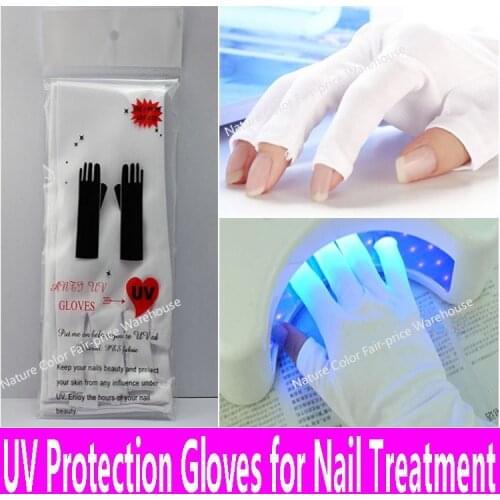 2018 UV Protection Gloves for Nail Art Treatment Nail Gel UV Anti Radiation LED UV lamp Manicure Tools Salon Personal Accessory