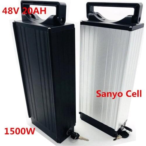 48V 1500W 20AH with Sanyo cell electric bike battery 48V Rear Rack battery Lithium ion battery With 40A BMS 54.6V 2A charger