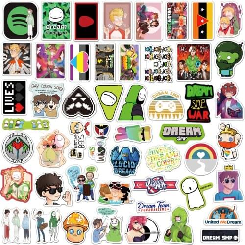 50/100Pcs/Set Dream Smp Cartoon Waterproof Graffiti Stickers For Skateboard Refrigerator Computer Notebook Childrens Toys