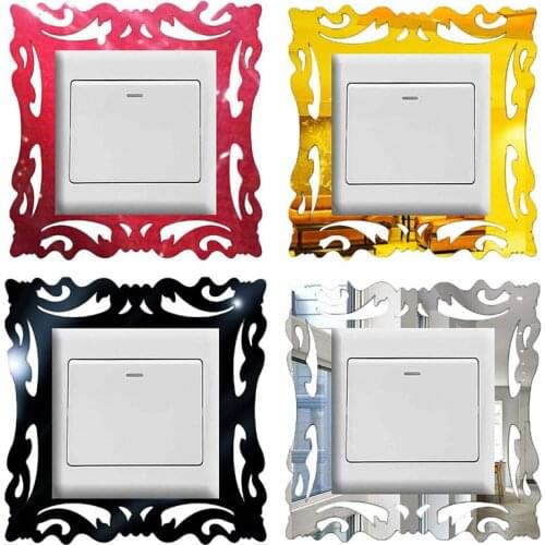 Acrylic Mirror Switch Sticker Home Decor Wall Stickers decor living room Photo Frame For Shop Home Wall Decoration