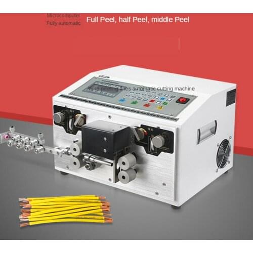 Automatic cutting stripping peeling machine for 1.5mm 6mm cable wire crimping skinning stripper