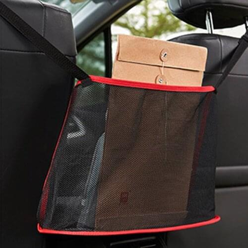 Car Net Pocket Handbag Storage Holder for Documents Phone Purse Valuable Items Hanging Storage Bag for Car Accessories