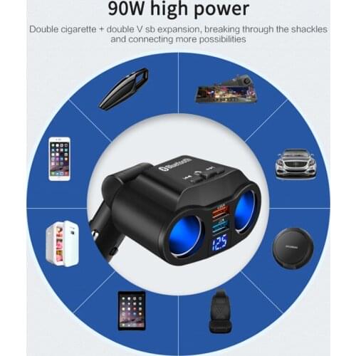 Bluetooth 5.0 Car Handsfree FM Transmitter Car Mp3 Player Dual USB Charger Expand Support U Disk Music Play Car Electronics