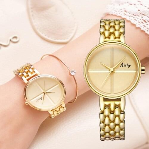 Womens Watches Luxury Gold Silver Dial Alloy Watchband Dress Bracelet Wristwatch Waterproof Casual Ladies Clock reloj mujer