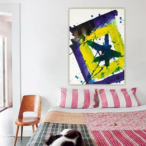 Citon Sam Francis《Untitled,1978》Canvas Oil Painting Abstract Artwork Poster Picture Wall Decor Background Modern Home Decoration