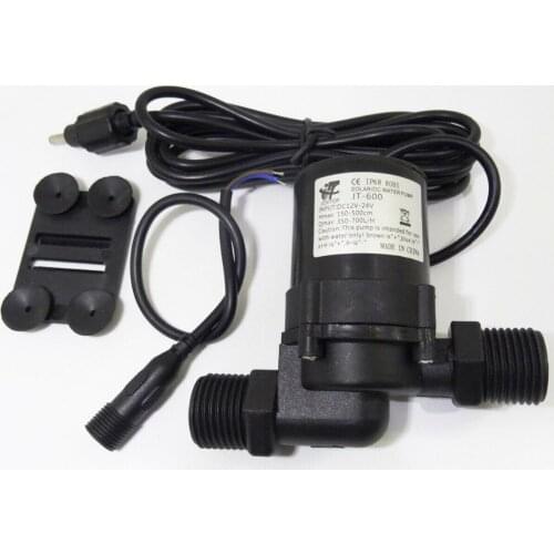 DC 12V 24V Hot Water Booster Pump Brushless Silent Solar Water Pump 4.5M 1000L/H