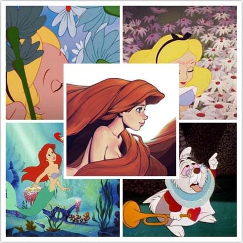 Disney 5D DIY Diamond Painting Alice In Wonderland Princess Alice Full Circle Diamond Embroidery Handmade Home Decoration