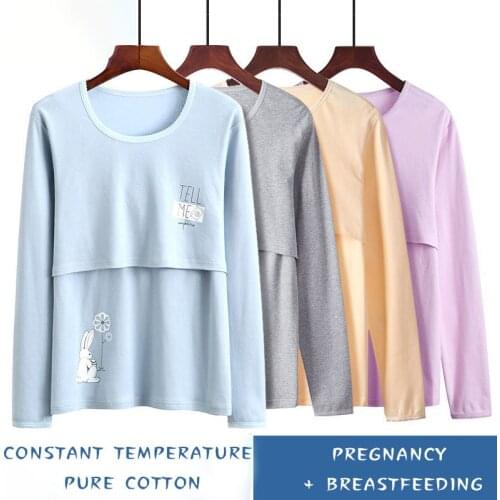 Short-Sleeved T-shirts For Pregnant Women And Postpartum Nursing Tops Out Summer Breastfeeding Nursing Clothes Spring And Autumn