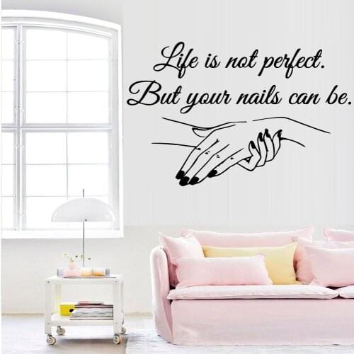 Exquisite Wall Sticker Vinyl Decal Nail Salon Quotes Art Mural Beauty Salon Decoration Decals For Girls Bedroom Decor Wallpaper
