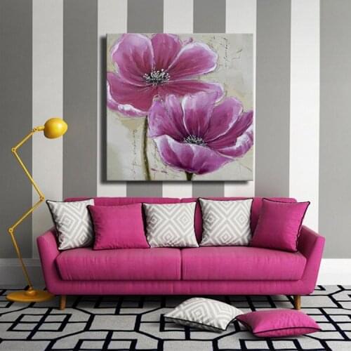 Flower oil painting for hanging on the wall living room decorative oil painting art on canvas acrylic beautiful flower