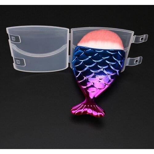 Beauty Fish Scale Makeup Brush Fishtail Foundation Bottom Protection Cover Fish Scale Fishtail Bottom Brush Protection Box Cover