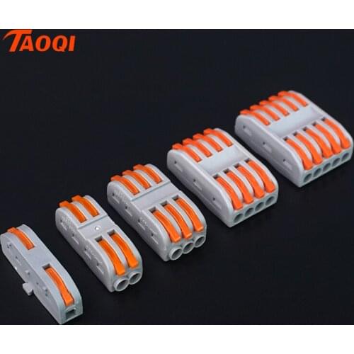5/10pcs Wire Connector Pin Splicing Terminal Blocks Led Strip Lighting Electric Quick Connectors Mini Conductor Rail Conector