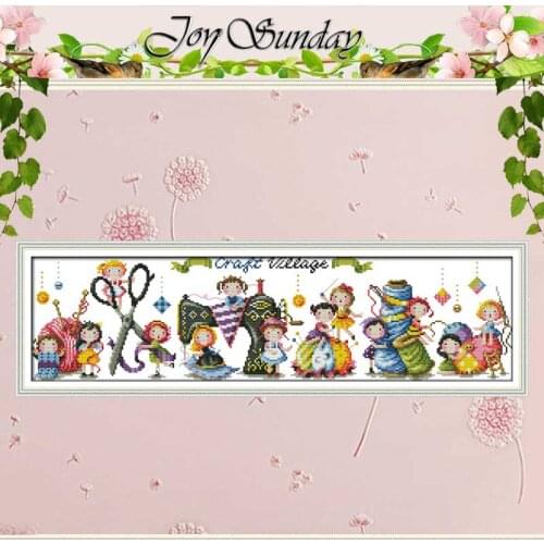 Craft Village Cartoon Patterns Counted Cross Stitch 11CT 14CT Cross Stitch Sets Chinese Cross-stitch Kits Embroidery Needlework