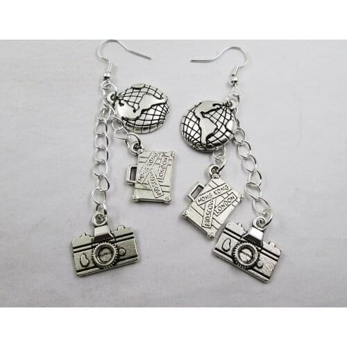 Enjoy the Journey Travel Theme Earrings For Women Dangle Earring Fashion Earrings Jewelry