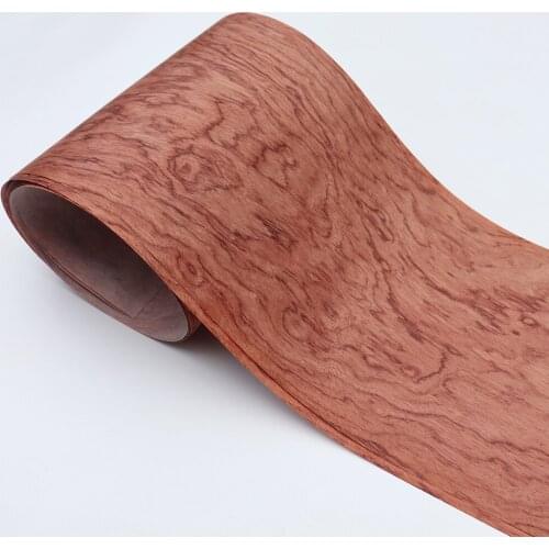 Natural Genuine Africa Rosewood Pomele Burl Swirl Grain Wood Veneer for Furniture 0.2mm
