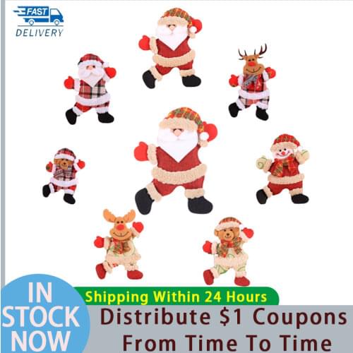 Cloth Art Santa Snowman Elk Dog Bear Doll/XMAS Doll/Decor For Christmas Tree Ornaments/Christmas Pendant/Childrens Gifts